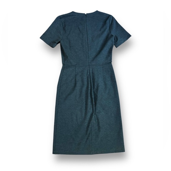 THEORY Winstine Refiner Short Sleeve Ponte Dress Size 2 Gray Professional Dress - Picture 13 of 16